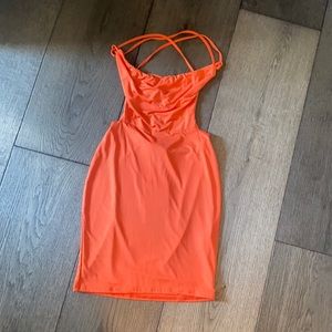 Pretty little thing brand New orange dress